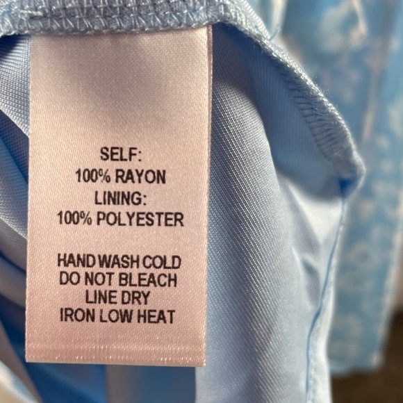 NWT Lulus Garden Explorer Floral Print Mini Dress in Light Blue Size Small - Picture 7 of 8